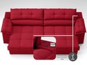 Ver imagem 6 de Sofá com Carregador Usb e Molas no Assento Retrátil Reclinável Mimo 2,00m Velosuede Vermelho - Netso
