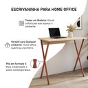 Ver imagem 3 de Mesa Home Office X 90x53 com Base em Ferro para Computador e Estudo - Ferro Cobre Tampo Off White
