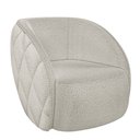 Ver imagem 1 de Poltrona Decorativa para Sala 90cm Tressê Zion M22 Bouclê Branco - Mpozenato