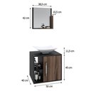 Ver imagem 5 de Conjunto Balcão C-cuba L38 e Espelheira Soft 500 Preto Ônix C-carvalho Dark Preto Ônix C-nogal