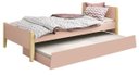 Ver imagem 1 de Cama Babá Solteiro com Auxiliar Simba Rosa Fosco com Natural - Reller