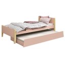 Ver imagem 1 de Cama Babá Solteiro com Auxiliar Simba Rosa Fosco com Natural - Reller