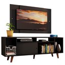 Ver imagem 3 de Rack Madesa Cancun e Painel para Tv até 58 Polegadas com Pés - Preto 8nd8