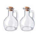 Ver imagem 1 de Kit 2 Galheteiros de Azeite Vinagre Vidro com Tampa Cortiça 180ml