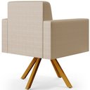 Ver mais imagens de Kit 02 Poltronas Decorativa Base Giratória de Madeira Helô L02 Facto Pérola Metalizado - Lyam