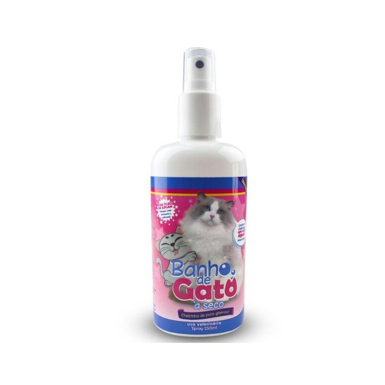 Banho De Gato À Seco Cheirinho Puro Glamour 250Ml Catmypet