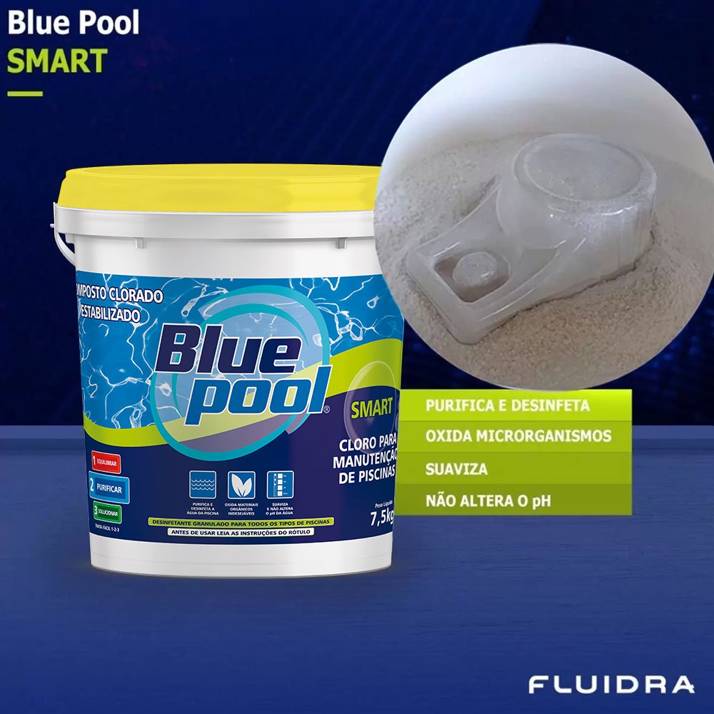 Cloro para Piscina Smart Balde 7,5 Kg Bluepool Fluidra - 2