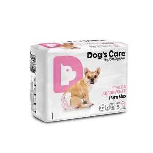 Fralda Higiênica Cães Fêmeas Dogs Care Tam Pp 12 Unidades