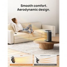 Dreo Aquecedores de Ambiente Interno Oscilante de 70° Preto - 3