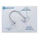 Ver mais imagens de Torneira Gowff 1/4 Volta Cromada Mod. Redondo de Parede Bica Flexivel