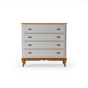 Ver imagem 2 de Cômoda 4 Gavetas Corrediças Telescópicas Off White - Imbuia Pés Luis Xv