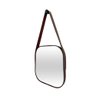 Espelho Quadrado Café de Parede 25x25cm com Alça e Suporte para Banheiro Quarto Barbearia - 2