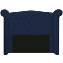 Ver imagem 1 de Cabeceira Estofada Veneza 140cm Suede Azul Marinho