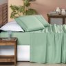 Jogo de Lençol King Yara Bordado 4 Peças Verde - 3