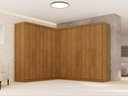 Ver imagem 1 de Guarda-Roupa Casal Modulado de Canto 11 Portas 4 Gavetas Multimóveis Madeirado