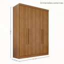 Ver imagem 4 de Guarda-Roupa Casal Modulado de Canto 11 Portas 4 Gavetas Multimóveis Madeirado