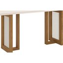 Ver imagem 6 de Conjunto Mesa Sala Jantar Yara com Tampo Madeirado com Vidro Reto 160x90cm e 6 Cadeiras Milla Nature