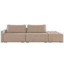 Ver imagem 7 de Sofá Ilha Modular com Puff para Sala Living 252cm Georgia K04 Veludo Bege - Mpozenato
