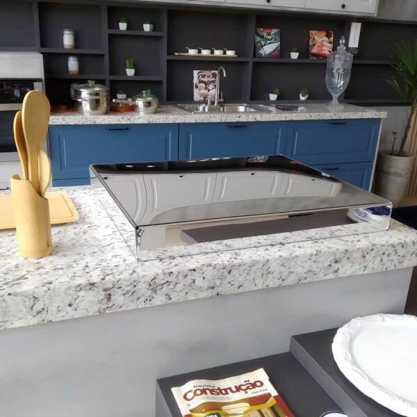 Tampa para Cooktop Electrolux de 4 Bocas em Acrílico ESPELHADO Prata