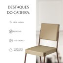 Ver imagem 7 de Kit 6 Cadeiras para Sala de Jantar Napoli Bege/Creme/Marrom