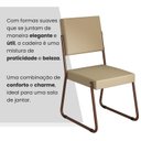 Ver imagem 6 de Kit 6 Cadeiras para Sala de Jantar Napoli Bege/Creme/Marrom