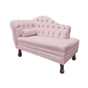Ver imagem 4 de Recamier Sofá Direito Larissa 120cm Sala Suede Rosa Bebe - Incasa Decor