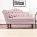 Ver imagem 2 de Recamier Sofá Direito Larissa 120cm Sala Suede Rosa Bebe - Incasa Decor