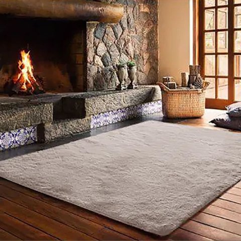 Tapete Retangular para Escritório Melody 200x250 Bege Jolitex