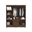 Ver imagem 3 de Guarda Roupa Roupeiro Solteiro Ideal 6 Portas Plus Imbuia Vila Rica