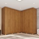 Ver imagem 1 de Guarda-Roupa de Canto Modulado com Pés 9 Portas 4 Gavetas França
