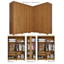 Ver imagem 4 de Guarda-Roupa de Canto Modulado com Pés 9 Portas 4 Gavetas França