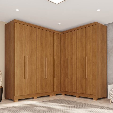 Guarda-Roupa de Canto Modulado com Pés 9 Portas 4 Gavetas França