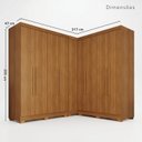 Ver imagem 3 de Guarda-Roupa de Canto Modulado com Pés 9 Portas 4 Gavetas França