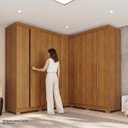 Ver imagem 7 de Guarda-Roupa de Canto Modulado com Pés 9 Portas 4 Gavetas França
