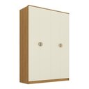 Ver imagem 6 de Guarda Roupa Solteiro 100% MDF BP 4 Portas 2 Gavetas Asti Marrom/Nogueira/Off White