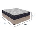 Ver imagem 3 de Cama Box Baú e Colchão Airtech 150 Espuma D45 Casal Ortobom Casal Bege