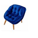 Ver imagem 3 de Poltrona Decorativa Califórnia em Tecido Suede Pés Madeira