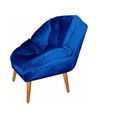 Ver imagem 2 de Poltrona Decorativa Califórnia em Tecido Suede Pés Madeira