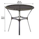 Ver imagem 6 de 6 Cadeiras Vênus Alumínio e Mesa com Tampo Tramado para Jardim Piscina e Área Trama Original