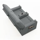 Ver imagem 2 de Poltrona do Papai Reclinável Cinema 2 Lugares Manual Baú Usb Haifa F05 Facto Cinza - Lyam Decor