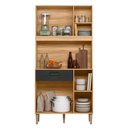 Ver imagem 4 de Armário de Cozinha Compacta 90 Cm com Pés Erva Doce 4 Portas: Freijo / Chumbo