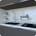 Ver imagem 3 de Kit 2 Porta Temperos e Condimentos de Parede Branco Multiuso