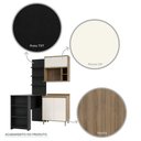 Ver mais imagens de Cozinha Compacta 4 Peças com Bancada Mesa Gourmet Armário com Nicho Balcão 80cm Mel Luciane Móveis