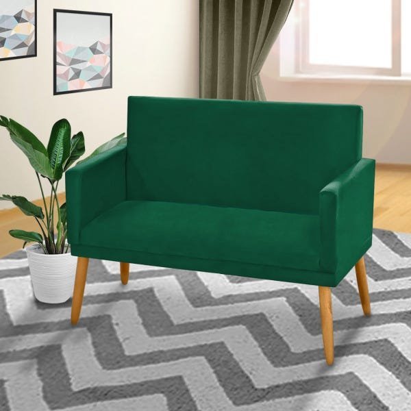 Namoradeira Nina Pés Palito Suede Verde - 1