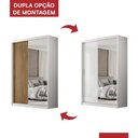 Ver imagem 6 de Guarda Roupa Casal Riva 2 Portas Deslizantes Flex Branco/amêndola Touch com Espelho - Demóbile