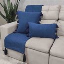 Ver imagem 2 de Almofada 55x55 Stela 01 Boucle Azul Toque de Arte 2183.3.55x55