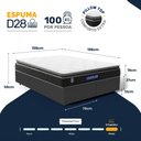 Ver imagem 3 de Cama Box com Colchão Gazin de Espuma D28 Pillow Top Ortoblack Queen 158cm
