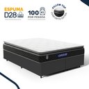 Ver imagem 2 de Cama Box com Colchão Gazin de Espuma D28 Pillow Top Ortoblack Queen 158cm