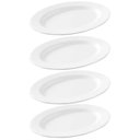 Ver imagem 1 de 4 Travessas Oval Melamina Rasa 20x14cm Branca Servir Bandeja Haus Concept