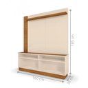 Ver imagem 2 de Conjunto Painel e Rack com Detalhes Ripados e Prateleira